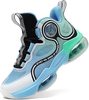 VITUOFLY Kids Basketball Shoes Boys Air Cushion Sneakers Girls Mid Top School Hoops Shoes Non-Slip Outdoor Sports Running Gym Comfortable Durable Little Kid/Big Kid