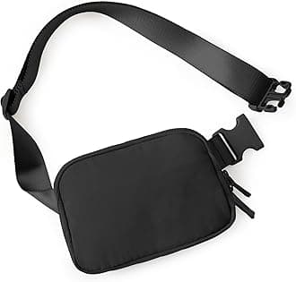 ODODOSUnisex Mini Belt Bag with Adjustable Strap Small Fanny Pack for Workout Running Traveling Hiking, Elegant Black