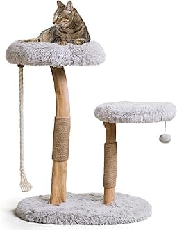 MAU Modern Cat Tree Tower, Natural Branch Cat Condo, Luxury Wood Cat Tower, Cat Scratching Tree, Cat Condo, Cat Lover Gift, Luxury Cat, Cat Gifts by Mau Lifestyle