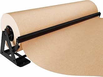 DIY Crew 36 Inch Paper Roll Dispenser and Cutter - Heavy-Duty Wall Mountable, Non Slip Tabletop - Kraft, Freezer, Butcher Paper - Up to 1000ft Rolls