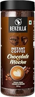 Chocolate & Mocha (Choco-Mocha) Instant Coffee Powder Jar – 200g | Arabica Beans with Chocolaty Twist | Perfect for Espresso, Latte & Cappuccino | Enjoy Hot & Cold Brews