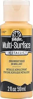 FolkArt multisurface metallic paint, 2 oz, Bright Gold