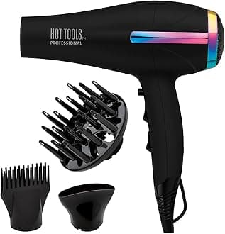 Professional Ceramic Rainbow Hair Dryer - Fast Drying Blow Dryer with Quiet Operation and Ion Technology for Long-Lasting and Shinier Hair - 1875 Watts