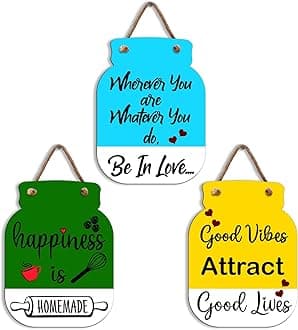 Wall Decor for Living Room |Wooden Wall Hangings for Home Decoration | Home Decor Items for Living Room | Wall Art | Decorative Items for Home | Good Vibes only