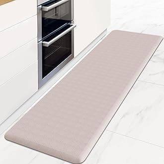 HappyTrends Kitchen Runner Rugs Anti-Fatigue mats,17.3"x 60",Non Slip Waterproof Ergonomic Comfort Mat for Kitchen, Floor Home, Office, Sink, Laundry,Khaki