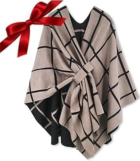 Moss Rose Women's Shawl Wrap Poncho Ruana Cape Open Front Cardigan Shawls for Spring Fall Winter