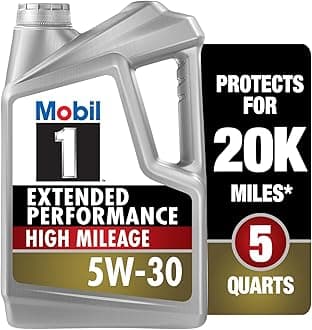 Mobil 1 Extended Performance High Mileage Full Synthetic Motor Oil 5W-30, 5 Quart