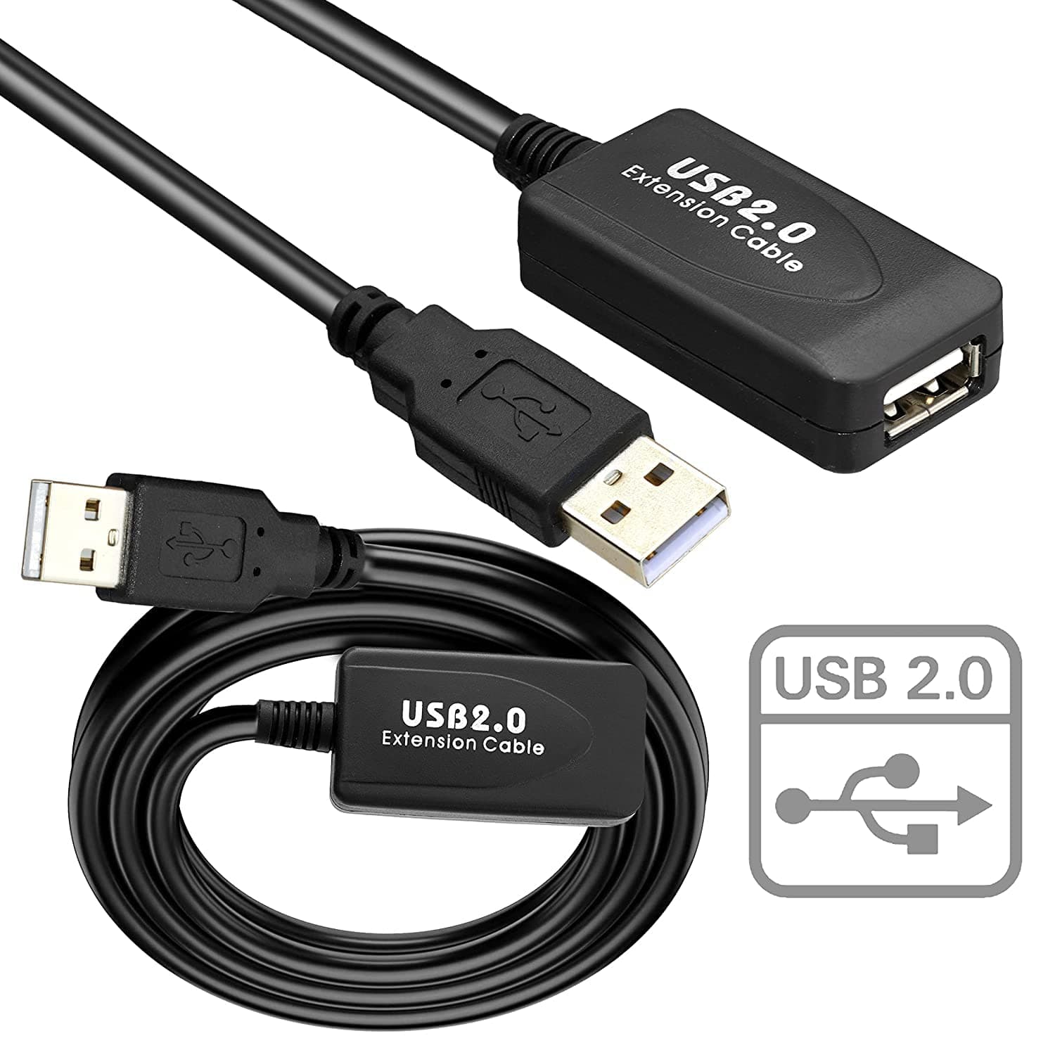 rts Active USB Extension Cable 5 Meter USB 2.0, Type A Male to Female, Repeater Cable - Compatible with for Laptop, Television Computer Printer, Scanner, Smartphone USB Flash Pen Drive, Hard Disk