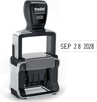 Trodat 5030 Professional 4.0 Date Only Stamp, Self Inking, Impression Size 1-5/8” x 3/8” (Black)