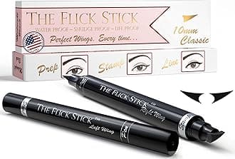 Winged Eyeliner Stamp For Quick and Easy Cat Eye Makeup, SmudgeProof & Waterpoof Eye Liner Cat Eye Stencil Makeup Tool, Wingliner, Liquid Eyeliner Pens (10mm Classic, Midnight Black)