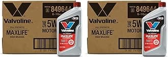 Full Synthetic High Mileage with MaxLife Technology SAE 5W-20 Motor Oil 1 QT, Case of 6 (Pack of 2)