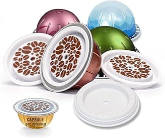 Reusable Lids For Vertuo, 3 Pcs Food Grade Silicon For Nespresso Reusable Pods Vertuo, Refillable Vertuo Pod,Compatible with Nespresso Vertuoline Capsule (No Capsule)
