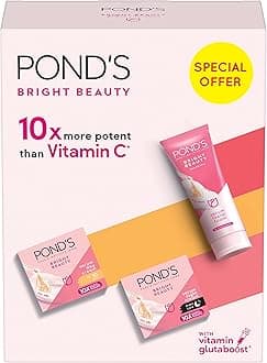 Bright Beauty Regime Pack (Day Cream + Night Cream + Facial Cleanser) 20% OFF,
