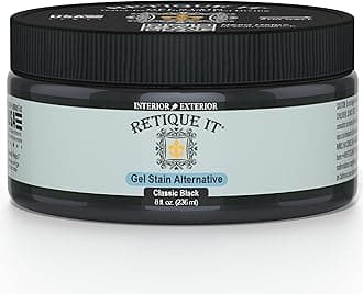 Water-Based Gel Stains by Retique It (8 Ounce Stain, 10 Classic Black)