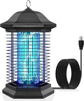 Bug Zapper Outdoor Indoor, 18W Power & 4400V Instant Grid Mosquito Repellent, Insect Control Efficiency Increased 100%, 1/2 Acre Coverage, Fly Trap for Patio, Backyard, Home