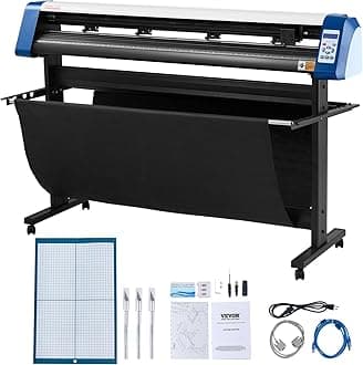 VEVOR Vinyl Cutter 53 Inch Vinyl Cutter Machine Semi-Automatic DIY Vinyl Printer Cutter Machine Manual Positioning Sign Cutting with Floor Stand Signmaster Software