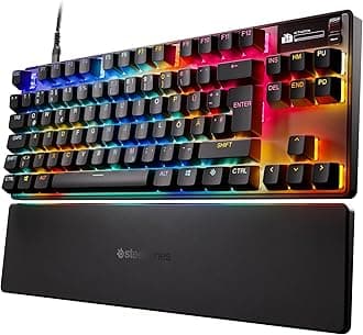 SteelSeries Apex Pro TKL Gen 3 - Gaming Keyboard - Hall Effect Switches; OmniPoint 3.0 - Adjustable Actuation - Game-Ready Presets - Rapid Trigger, Protection Mode, Rapid Tap/SOCD - German QWERTZ