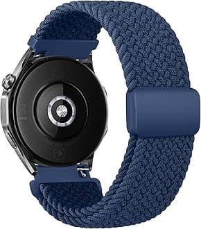 Nylon Watch Straps for Huawei GT4/GT3/GT2 Pro 46mm/Samsung Galaxy Watch 3 Bands 45mm, 22mm Elastic Adjustable Stretchy Braided Sport Bands for Huawei GT 4 46MM Strap Women Men