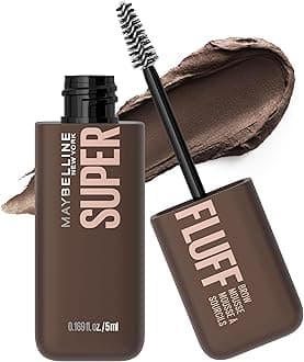 Maybelline Superfluff Volumizing Brow Mousse, All Day Tinted Brow Gel For Soft Full Brows, Deep Brown, 1 Count