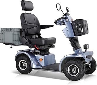 All Terrain Mobility Scooter for Seniors,Heavy-Duty 4 Wheel Mobility Scooters Mobility Scooter,Handicap Scooters for Adults with 3-Speed Travel Long