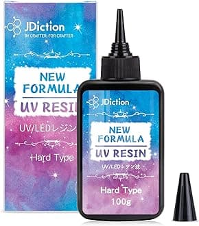 JDictionUV Resin, New 100g Crystal Clear UV Resin Sunlight Cure Hard Resin Kit for Jewelry Making, Casting and Coating, DIY Crafts