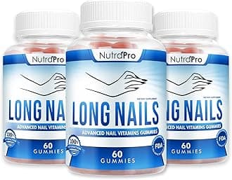 NutraPro Nail Growth Vitamins for Stronger Nail - No More Chipped Nails.Nail Strengthener and Growth Supplement Gummies – Grow Strong Long Nails with Biotin and Collagen Gummies.