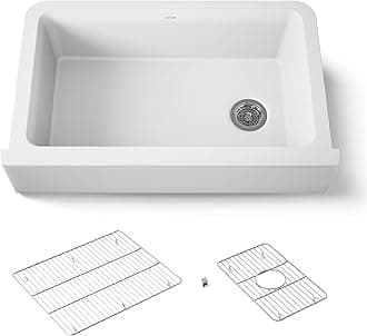 Kohler 25786-CM6 Cairn Kitchen Sink, Matte White