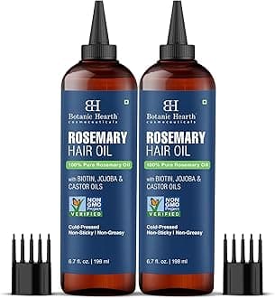 100% Pure Rosemary Oil For Hair Growth Infused With Biotin Pack of 2, Blue