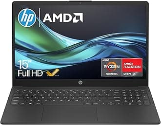 HP 15.6" Laptop | AMD Ryzen 3 7320U Processor | 8 GB RAM | 256 GB SSD | AMD Radeon Graphics | FHD Display | Up to 11hrs 15 mins battery | Win 11 | Dual Speakers | Jet Black | 15-fc0038sa