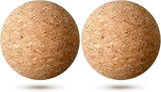 Shappy 2 Pieces Cork Ball Wooden Cork Ball Stopper for Wine Glass Decanter Stopper Replacement Wine Carafe Decanter Replacement Gift for Whiskey Champagne Bottle Holiday Party Supply (2.4 Inch,2 Inch)