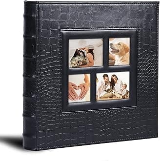 Vienrose Photo Album for 600 4x6 Photos Leather Cover Extra Large Capacity for Wedding Baby Vacation