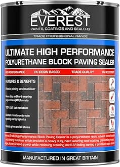 Everest Trade - Block Paving Sealer - High-performance - Premium Polyurethane Sealer (Clear, 5 Litres)