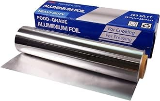 Heavy Duty Aluminum Foil, Food Grade Aluminum Foil Roll 12 Inches X 300 Feet - 300 Square Feet, 0.85mil Thickness