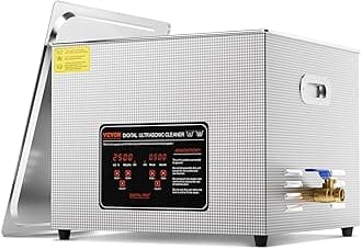 Ultrasonic Cleaning, 15L Professional 360W Cleaning Machine with Timer & Heater, 40kHz Digital Ultrasonic Parts Cleaner with Basket for Watch Glasses Jewelry Retainer Industrial Parts Tools