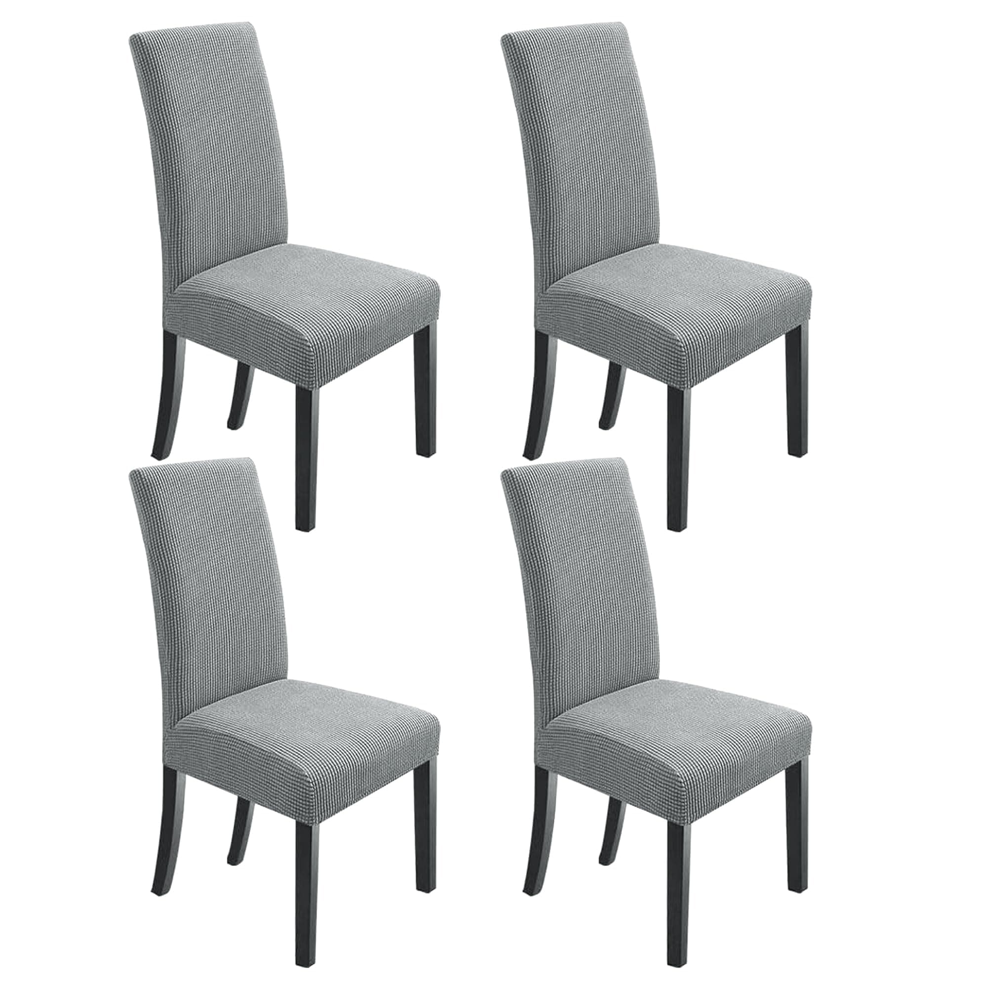 Dining Chair Covers Set of 4, Stretch Parson Chair Covers, Slipcovers, Light Grey