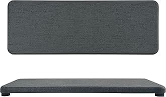 2 Pcs Water Absorbing Stone Trays, Kitchen/Bathroom Sink Soap Dish, Diatomite Tray Used for Hand Soap & Cosmetic Bottles in The Modern Home, 3.15" W x 8.7" L, Dark Gray