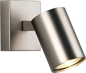 Ascoli Single Dimmable Indoor Spotlight (Matt Nickel), GU10 Lamp, Designed in Britain - 1286015 - 3 Years Guarantee