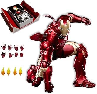 Ironman Mark 42 Model Metal Texture Age 10+ Painting All Joints Movable 7 Inch Collectible Action Figure (MK3)