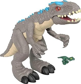 Imaginext Jurassic World Dinosaur Toy Thrashing Indominus Rex Figure Set for Pretend Play Preschool Kids Ages 3+ Years