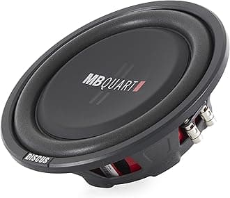 MB Quart DS1-254 Discus Shallow Mount Subwoofer (Black) – 10 Inch Subwoofer, 400 Watts, Car Audio, 2 Inch Voice Coils, UV Rubber Surround, Best in Sealed Enclosures