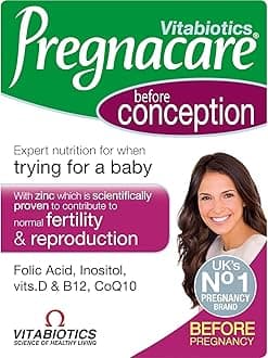 Pregnacare Conception 30 Tablets | Expert Nutrition When Trying for Baby | with Zinc, Folic Acid, Inositol, Vitamin D, B12, L-Arginine | Fertility & Reproduction Supplement | Before Pregnancy