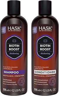 Biotin Boost Thickening Shampoo + Conditioner Set | Adds Fullness, Strengthens, Volumizes, Sulfate-Free, Paraben-Free, Gluten-Free, Color Safe | 12oz each