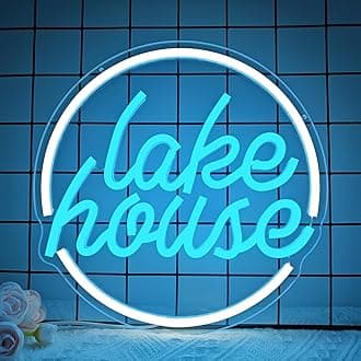 Lake House Neon Sign Dimmable LED Neon Light for Lake House Decor Lake Life L...