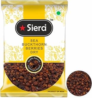 Siera Sea Buckthorn Berries | Dry Sea Buckthorn Berries | Nourishes skin | Rich in fatty acids | No added sugar | Quality Source of Vitamins and Phytonutrients - 200 GM