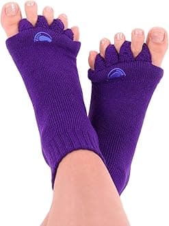 Foot Alignment Socks with Toe Separators by My Happy Feet | for Men or Women | Purple