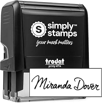 904 Custom Custom Signature Stamp - Self Inking - Your Choice of 7 Ink Colors! (Xtra Large)