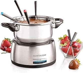 Nostalgia FPS200 6-Cup Stainless Steel Electric Fondue Pot