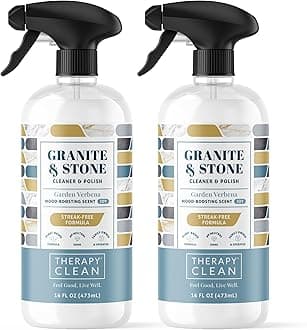 Granite Cleaner & Polish (2 Pack) - Granite Countertop Cleaner for Marble, Soapstone, Quartz, Quartzite, Slate, Limestone, Corian, Laminate, Tile Countertop, Headstone