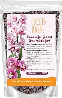 - Premium Orchid Bark for Potting Mix – Ready-to-Use Pine Bark for Indoor Plants, Orchid Repotting & Soil Mix Creation, Ideal Orchid Medium (5 Quarts)
