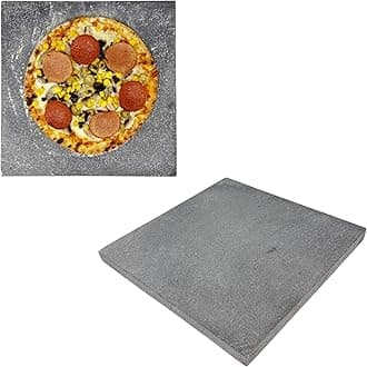 Baking Pizza Lava Stone. Bread Making 100% Natural Volcanic Square Serving Stone. Multi-Purpose Oven & BBQ, Grill. High Heat Retention. (30x30cm)